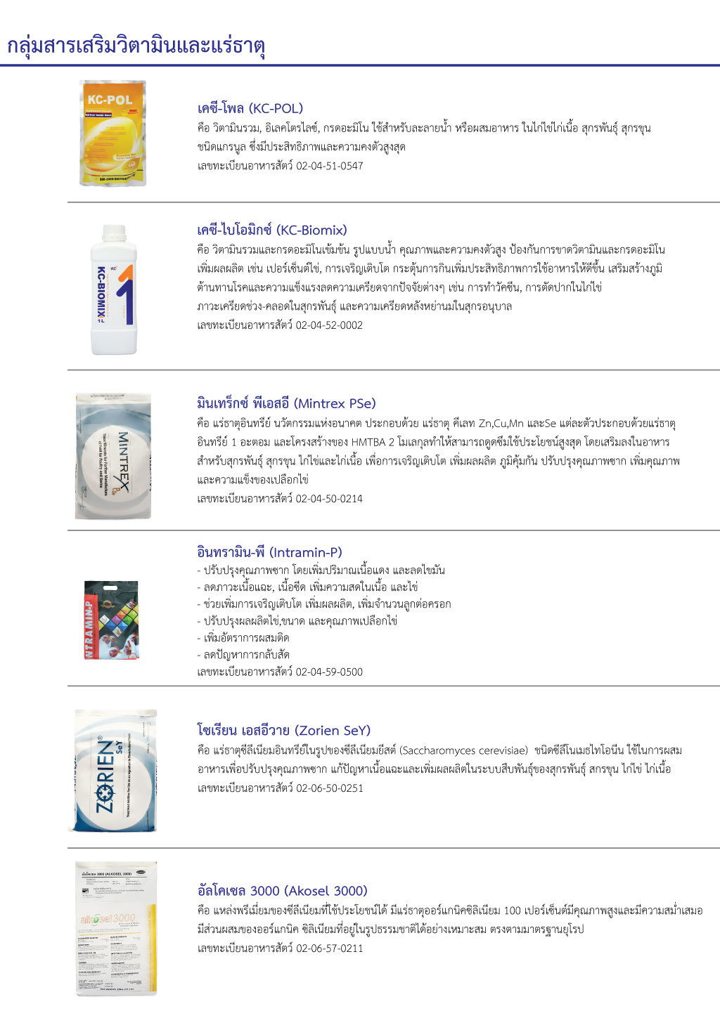 kc pol,ck biomix,mintres pse